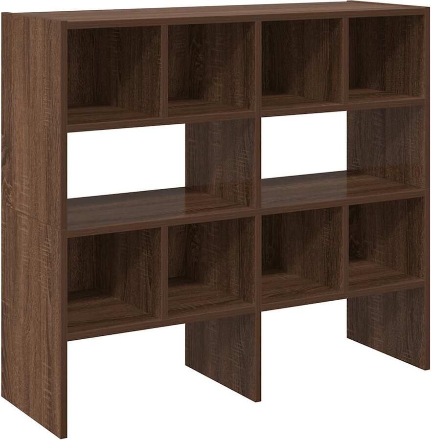 VidaXL Schoenenrekken 2 st stapelbaar 89 5x30x40 cm bruin eikenkleur