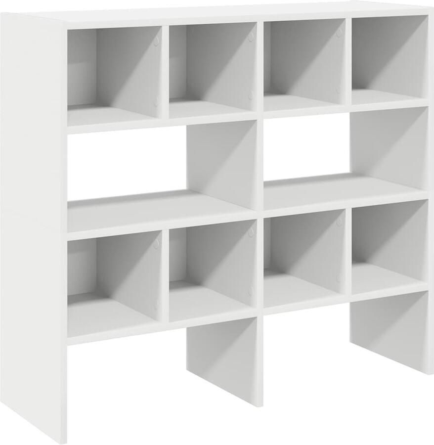 VidaXL Schoenenrekken 2 st stapelbaar 89 5x30x40 cm wit