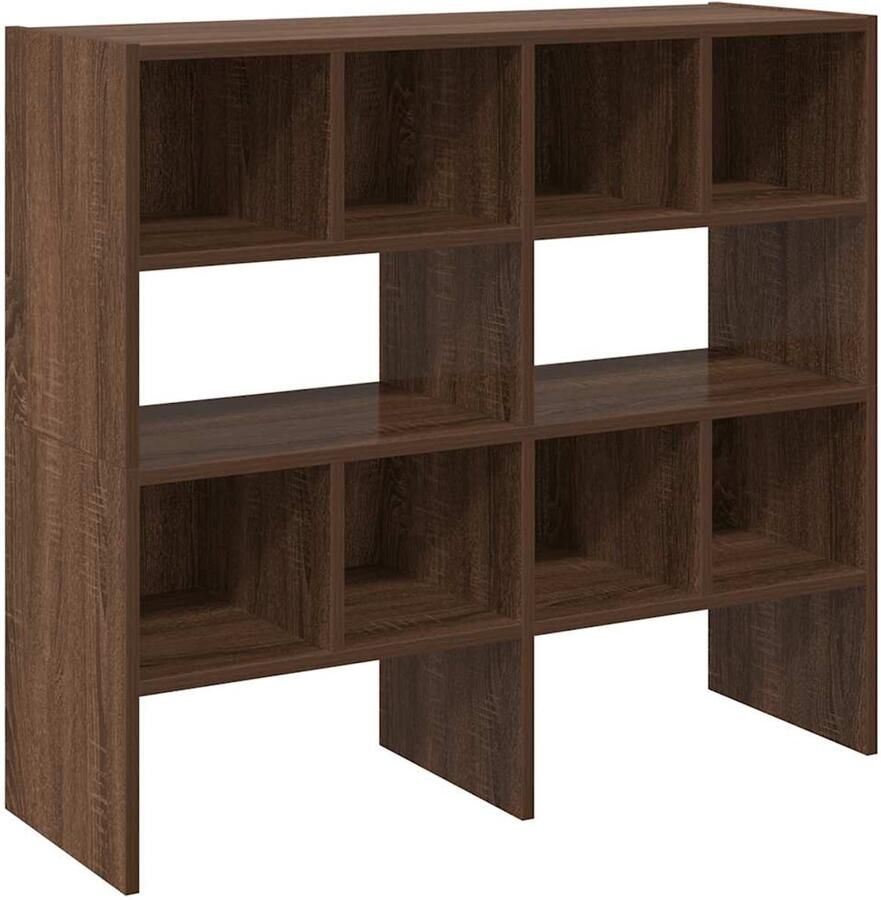VidaXL Schoenenrekken 2 st stapelbaar Bruin eiken Schoenenrek Schoenenkast Houten Schoenenrek Opbergruimte Organisatie