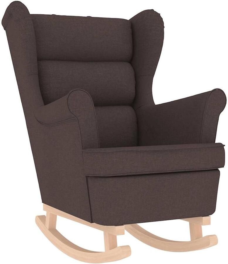 VidaXL Schommelstoel 74x90x102 cm stof donkerbruin