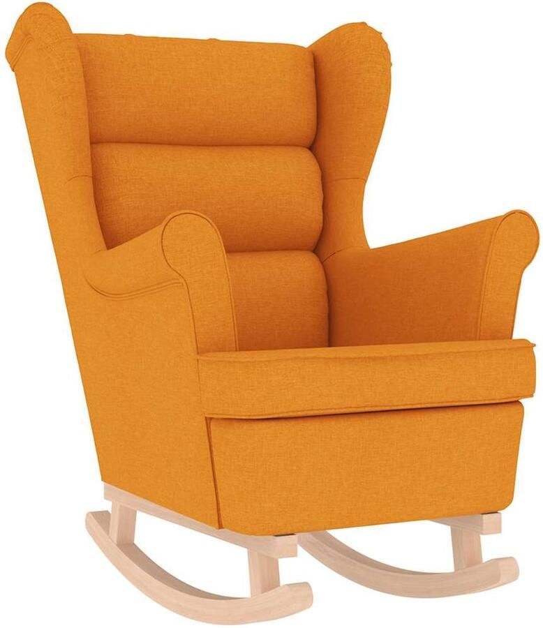 VidaXL Schommelstoel 74x90x102 cm stof donkergeel