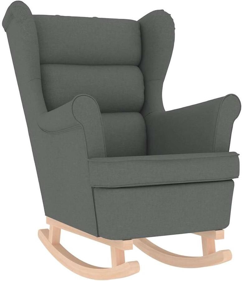 VidaXL Schommelstoel 74x90x102 cm stof donkergrijs