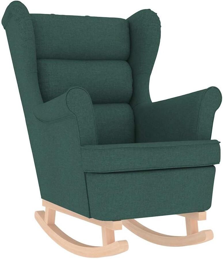 VidaXL Schommelstoel 74x90x102 cm stof donkergroen