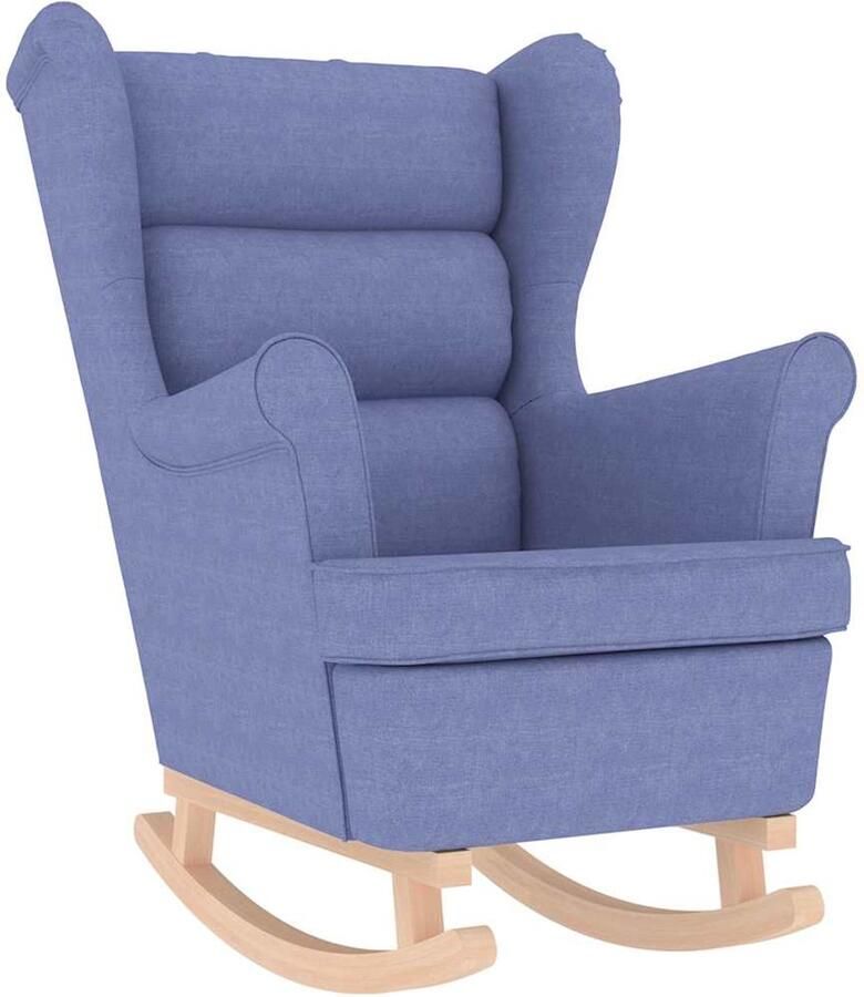 VidaXL Schommelstoel 74x90x102 cm stof jeansblauw