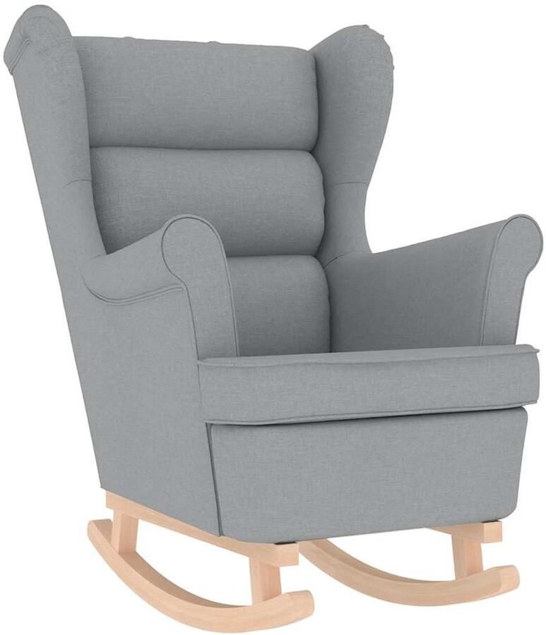 VidaXL Schommelstoel 74x90x102 cm stof lichtgrijs