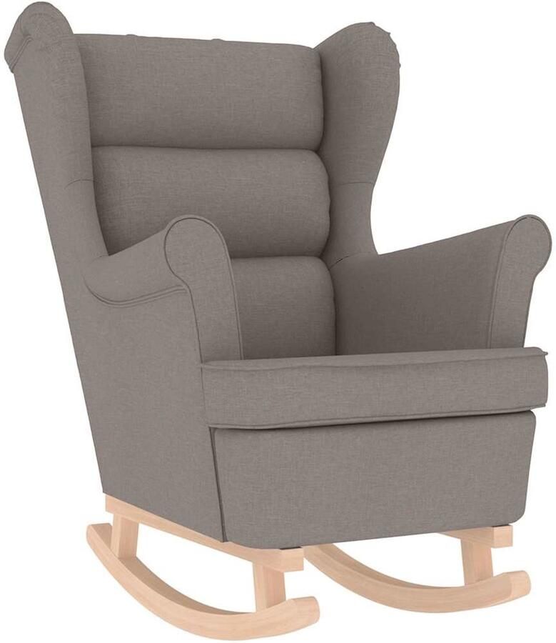 VidaXL Schommelstoel 74x90x102 cm stof taupe