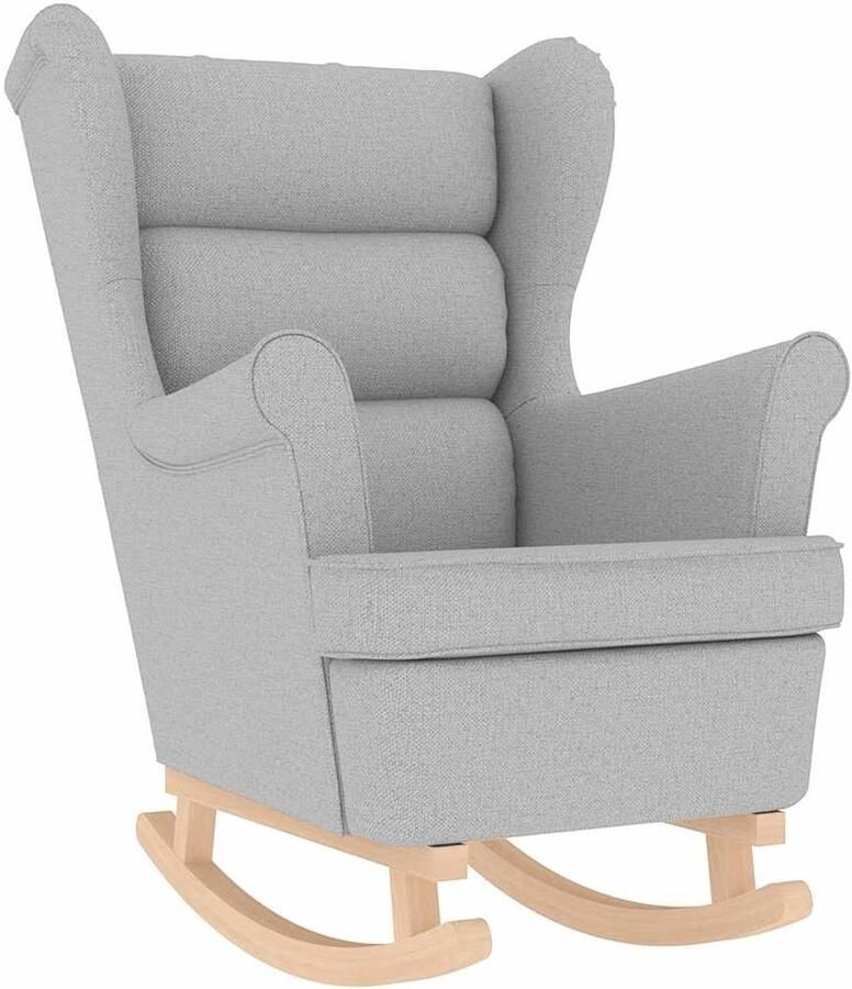 VidaXL Schommelstoel 74x90x102 cm stof wolkengrijs