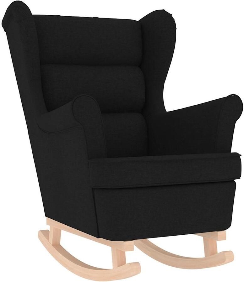 VidaXL Schommelstoel 74x90x102 cm stof zwart