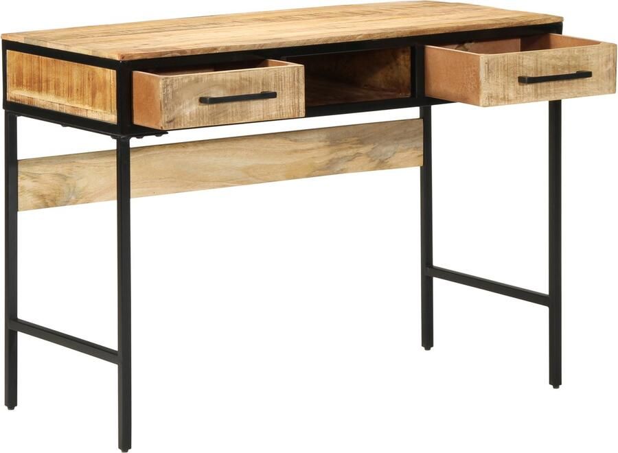 VidaXL Schrijfbureau met lade Bruin 100 x 50 x 75 cm massief mangohout