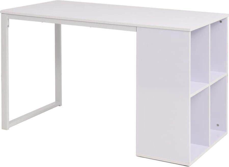 VidaXL Schrijftafel 120x60x75 cm Wit Schrijftafel Bureaus Werkblad Houten Bureau Witte Meubelen Home Office Studietafel Laptopstandaard Ergonomische Bureaus - Foto 2