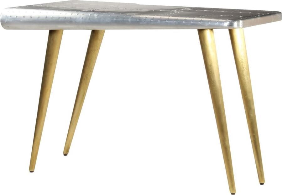 VidaXL Schrijftafel Aviator Mangohout 120x60x76 cm Vintage Bureau Industrieel Bureau Houten Bureau Mangohouten Bureau Bureaus Schrijfbureau Computerbureau Werkplek