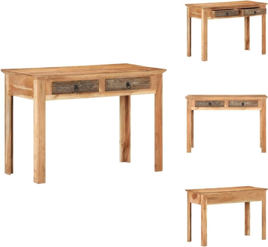VidaXL Schrijftafel Schrijftafels Bureau Bureaus Bureau 110x50x75 cm massief gerecycled hout