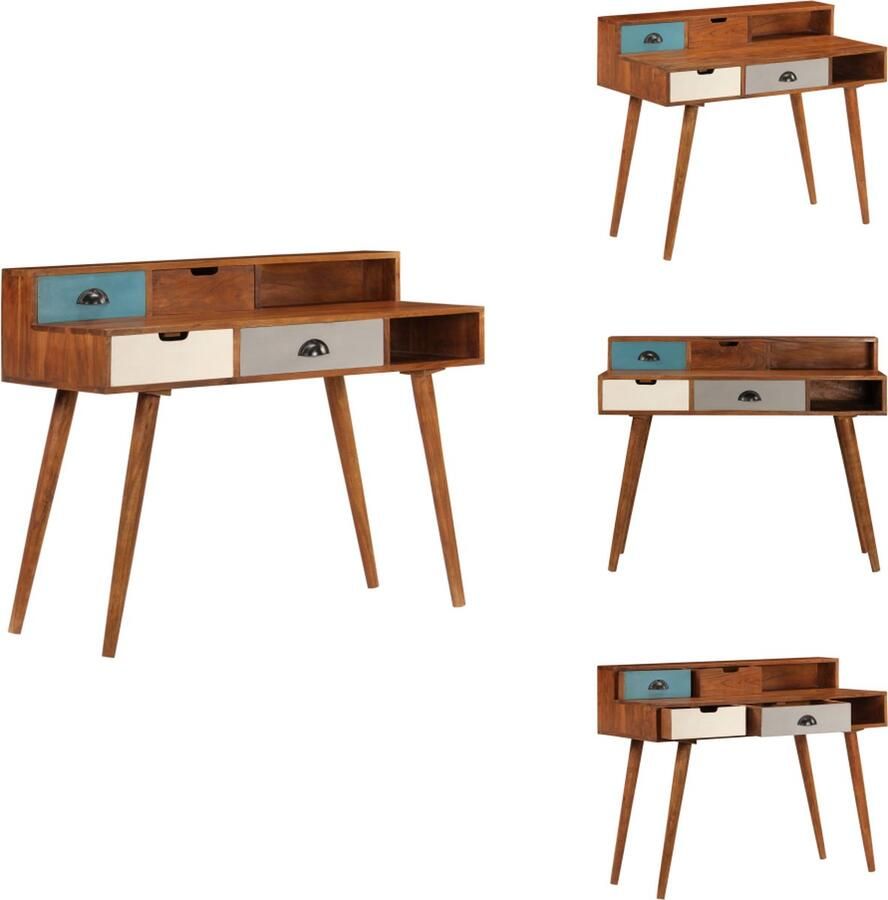 VidaXL Schrijftafel Schrijftafels Bureau Bureaus Schrijftafel 110x50x90 cm massief acaciahout