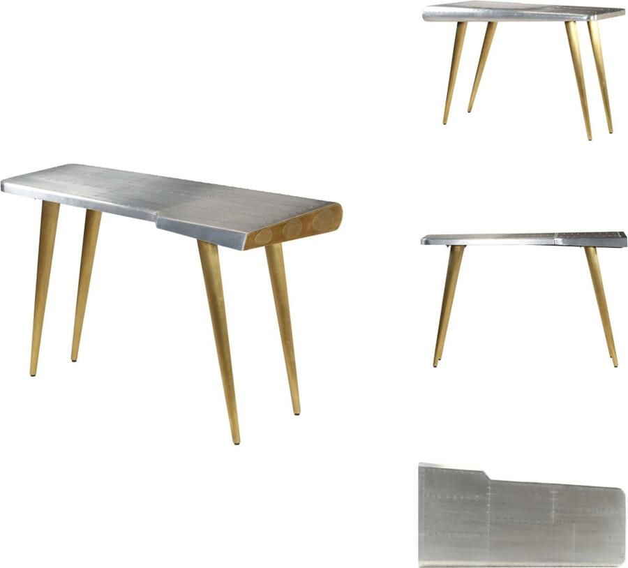 VidaXL Schrijftafel Schrijftafels Bureau Bureaus Schrijftafel Aviator vintage luchtvaartstijl 120x60x76 cm
