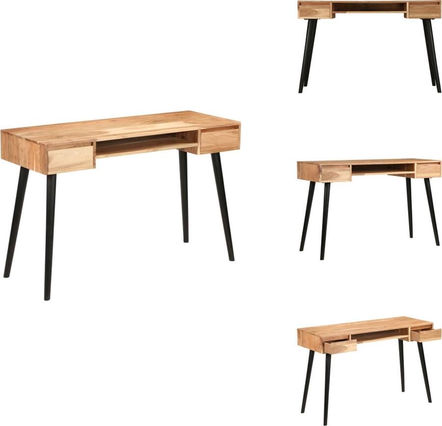 VidaXL Schrijftafel Schrijftafels Schrijf Tafel Schrijf Tafels Schrijftafel 118x45x76 cm massief acaciahout