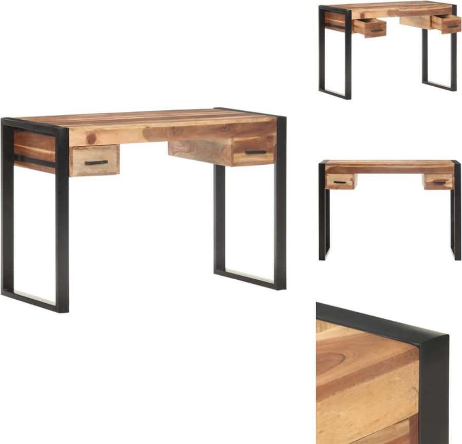 VidaXL Schrijftafel Schrijftafels Tafel Tafels Bureau 110x50x76 cm massief hout