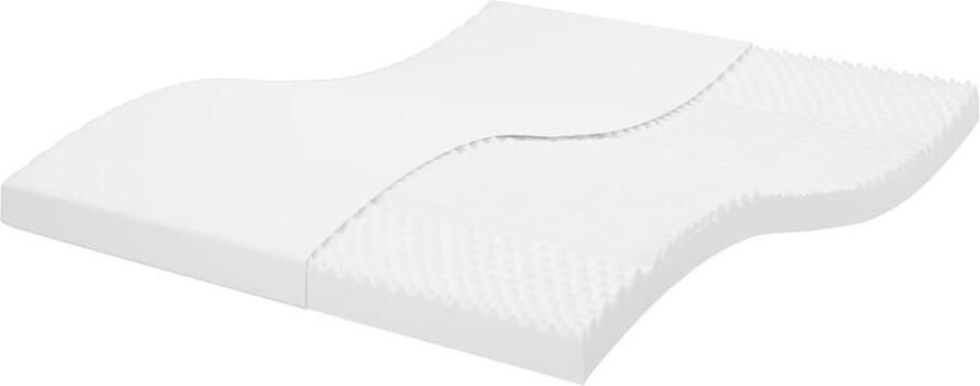VidaXL Schuimmatras 7 Zones 180x200 cm Wit Schuimmatras Matras Tweepersoons Bed Boxspring Matras Nacht Rust Goede Nachtrust Ergonomisch Matras Zeven Zone Matras - Foto 2