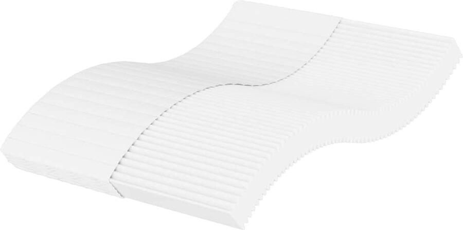 VidaXL Schuimmatras Hardheid H2 H3 140x220 cm Wit Schuimmatras Schuimmatrassen Matras Bedmatras