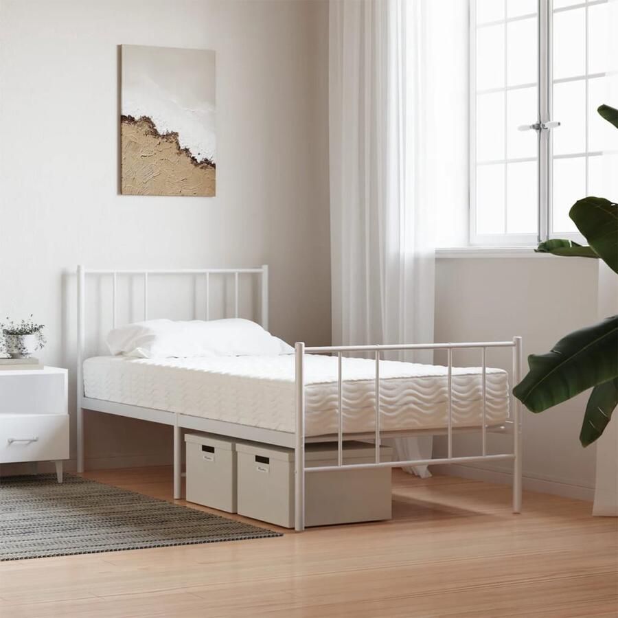 VidaXL Schuimmatras H2 H3 90x200 cm Wit Schuimmatras Matras Één Persoons Bed Matras Kopen Nacht Rust Schijnwerper Op Kwaliteit Ergonomisch Matras Zachte Matras