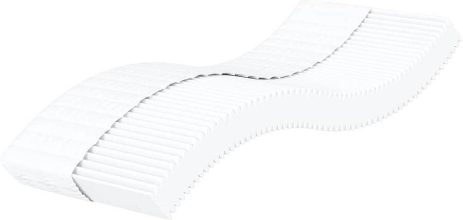 VidaXL Schuimmatras H2 H3 Hardheid 100x220 cm Wit Schuimmatras Schuimmatrassen Matras Bedmatras