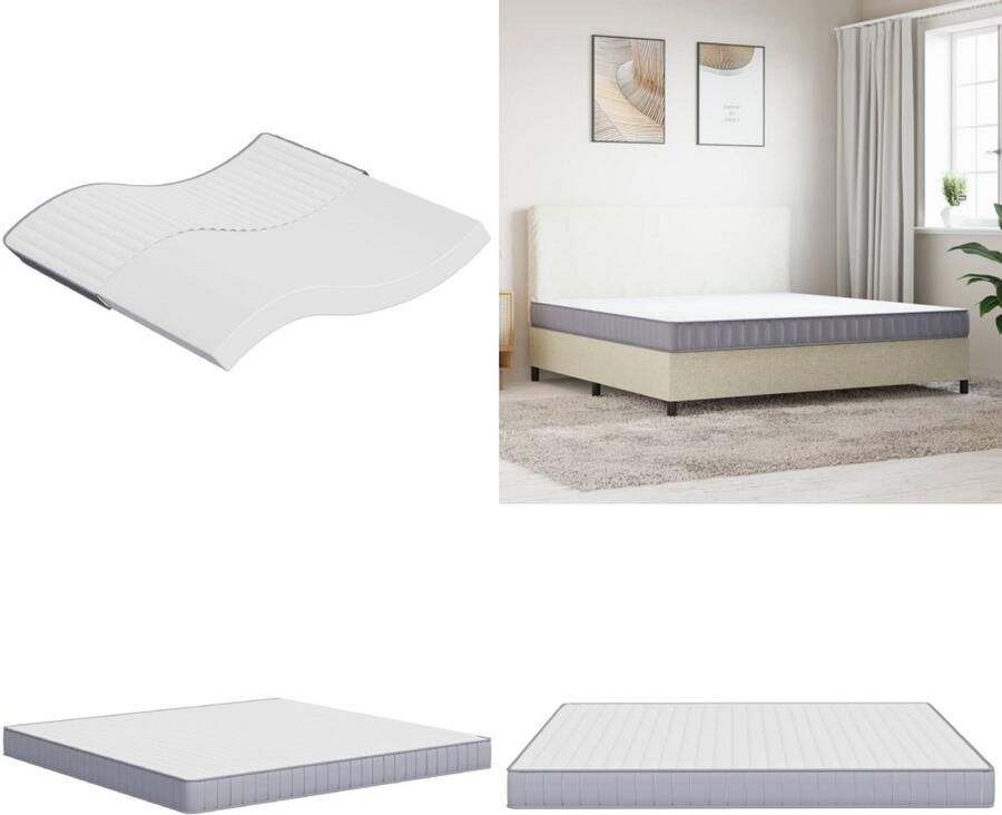 VidaXL Schuimmatras middelzacht 200x200 cm Schuimmatras Schuimmatrassen Tweepersoonsmatras Foam Matras - Foto 2