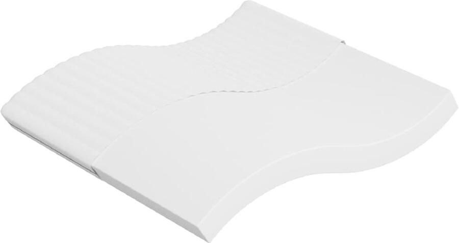 VidaXL Schuimmatras Middelzacht 200x200 cm Wit Schuimmatras Schuimmatrassen Tweepersoonsmatras Foam Matras