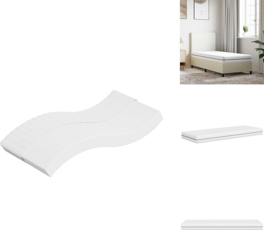 VidaXL Schuimmatras Schuimmatrassen Eenpersoonsmatras Foam Matras Schuimmatras middelzacht 70x200 cm