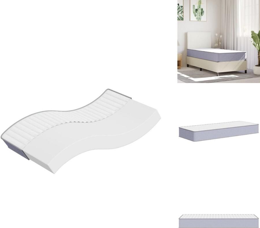 VidaXL Schuimmatras Schuimmatrassen Eenpersoonsmatras Foam Matras Schuimmatras middelzacht 80x200 cm