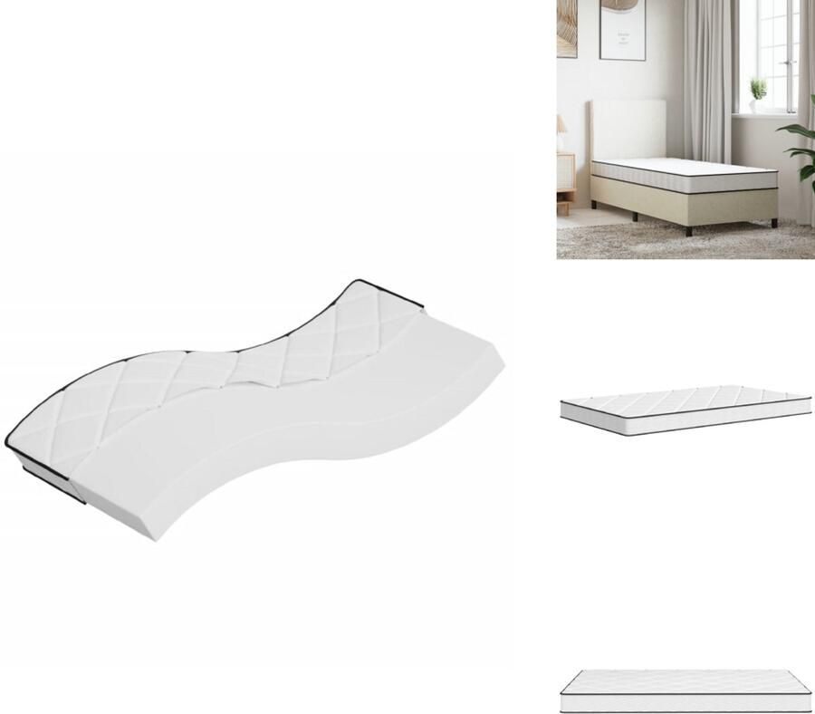 VidaXL Schuimmatras Schuimmatrassen Eenpersoonsmatras Foam Matras Schuimmatras middelzacht 90x190 cm Single Size