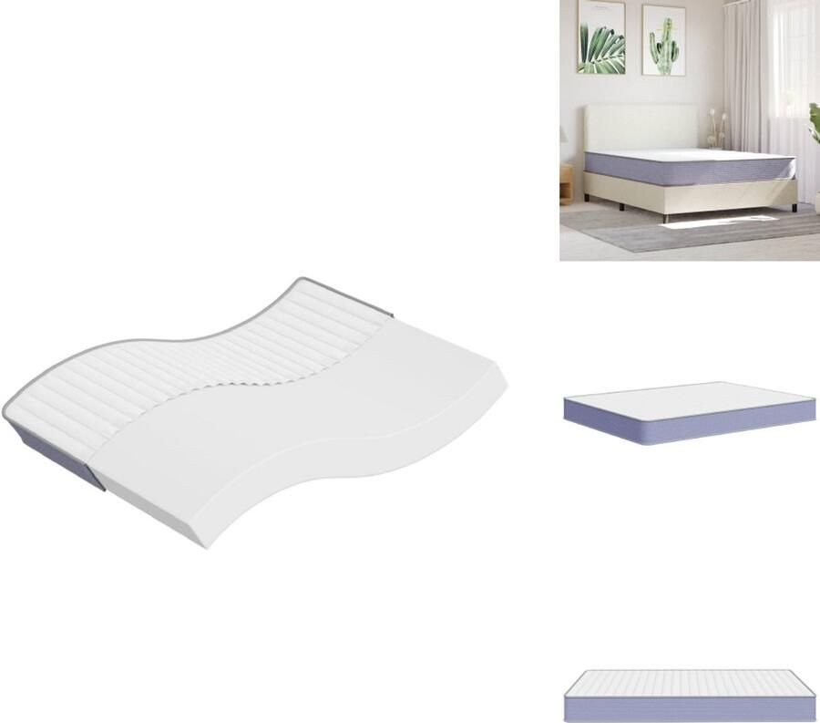 VidaXL Schuimmatras Schuimmatrassen Tweepersoonsmatras Foam Matras Schuimmatras middelzacht 160x200 cm