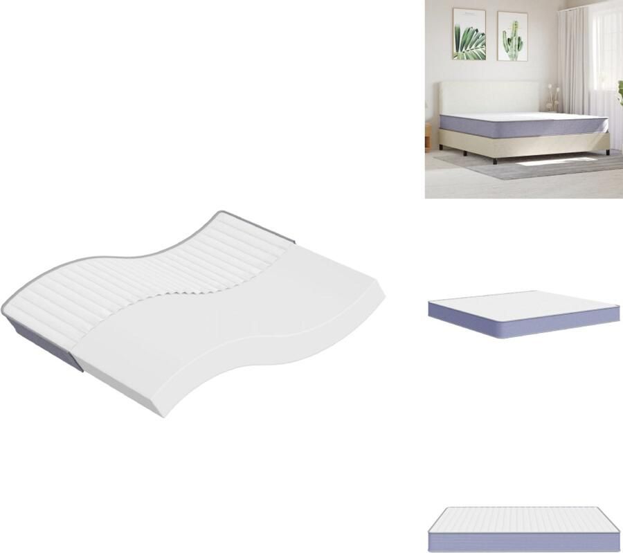 VidaXL Schuimmatras Schuimmatrassen Tweepersoonsmatras Foam Matras Schuimmatras middelzacht 200x200 cm