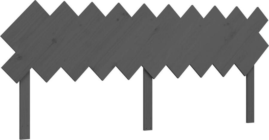 VidaXL Seniorenbed Massief hout Grijs 200x200 cm Massief Hout Bed Grenenhout Bed Tweepersoons Bed Boxspring Bed Slaapkamer Meubels Seniors Bed