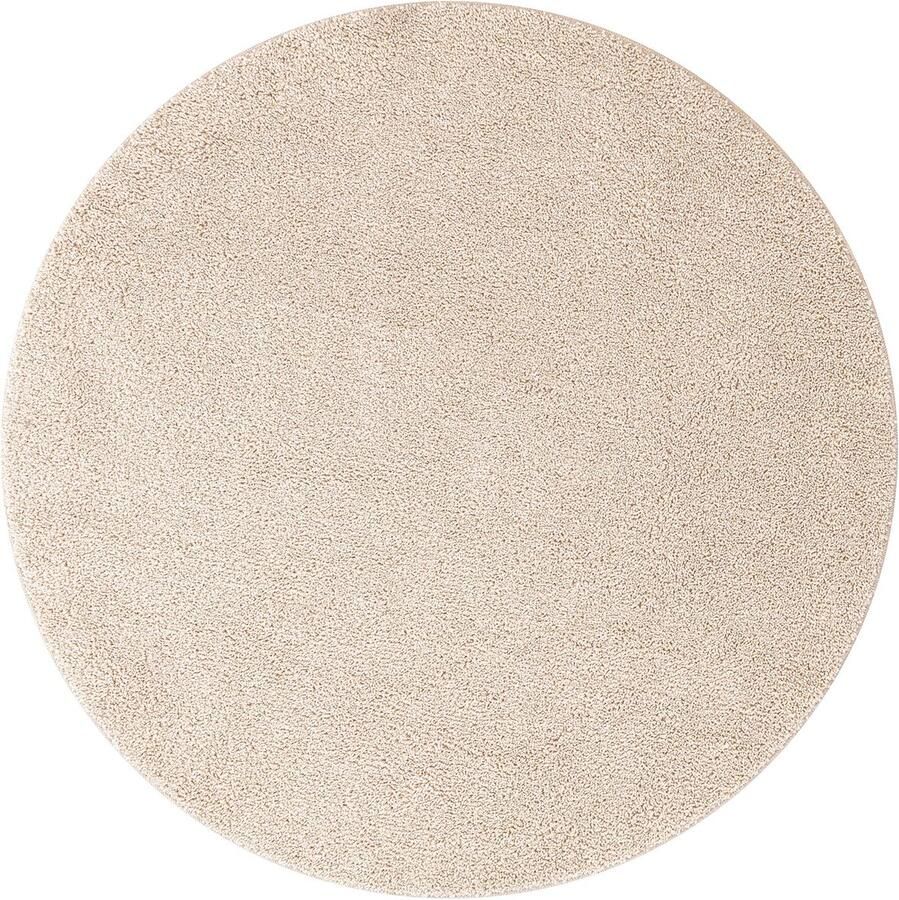 VidaXL Vloerkleed Crème Polyester Ø 160 cm Crème Vloerkleed Rond - Foto 3