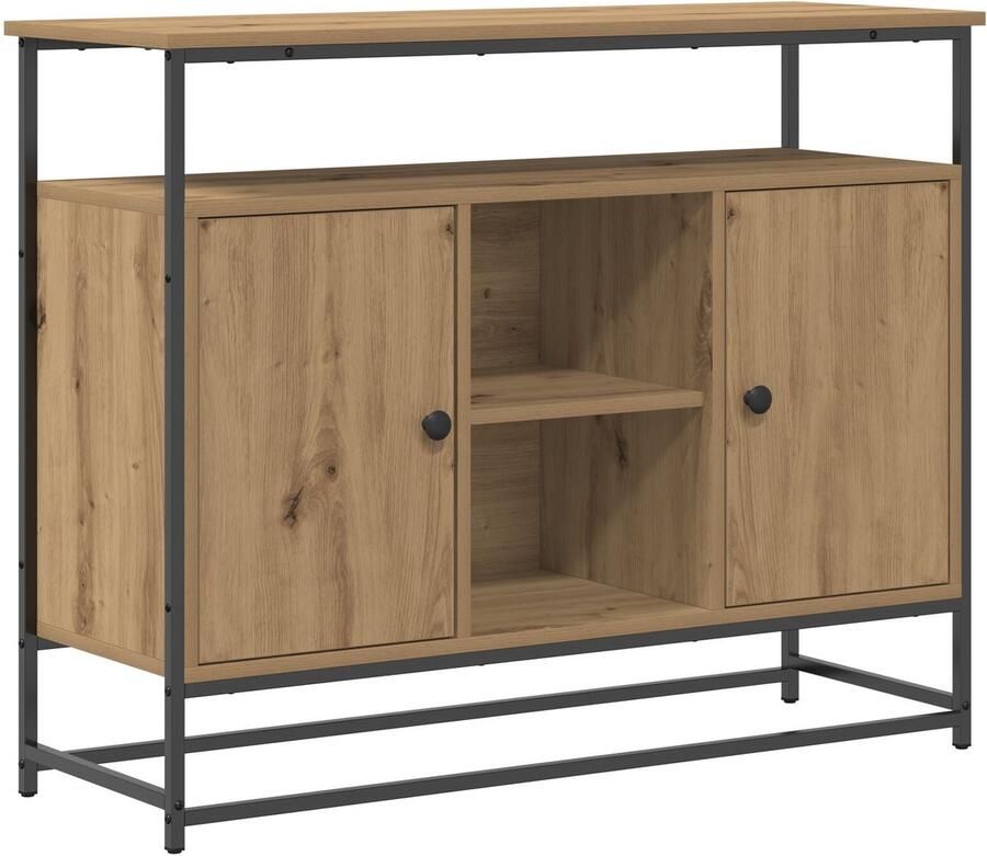VidaXL Sideboard Artisan Eiken Hout Metaal Middelgroot Buffet Sideboard