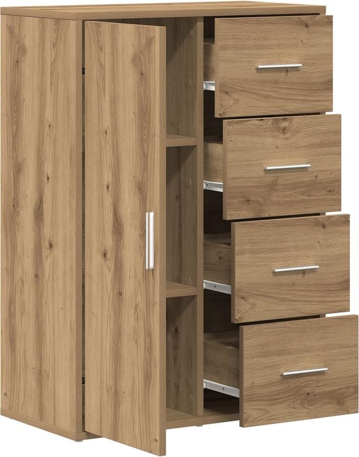 VidaXL Dressoir Artisan eiken Bewerkt hout Middelgroot Opslag Dressoir