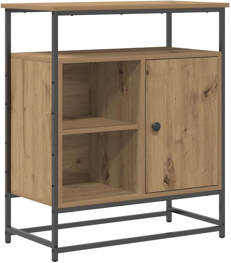 VidaXL Sideboard Artisan Eiken 69x35x80 cm Gemaakt van Engineered Wood en Staal