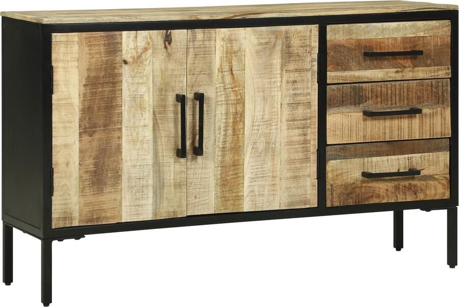 VidaXL Sideboard Bruin 110 x 30 x 70 cm Massief mangohout