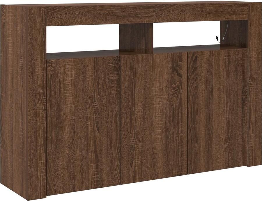 VidaXL Sideboard Bruin Eiken Spaanplaat 116 x 30 x 75 cm Sideboard - Foto 2