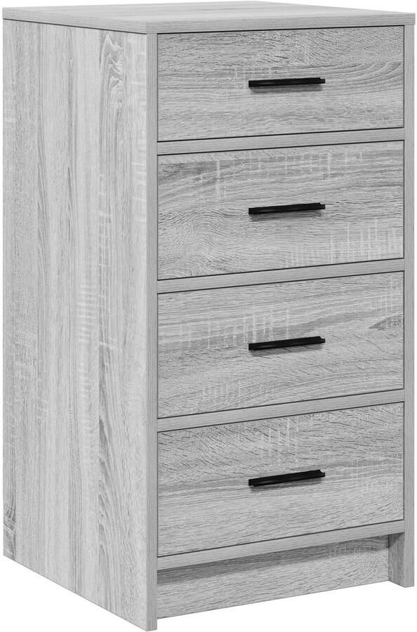 VidaXL Dressoir met lade Grijs sonoma 40 x 41 x 75 cm Bewerkt hout