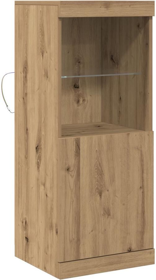 VidaXL Dressoir artisanaal eikenkleurig 41 x 37 x 100 cm Bewerkt hout