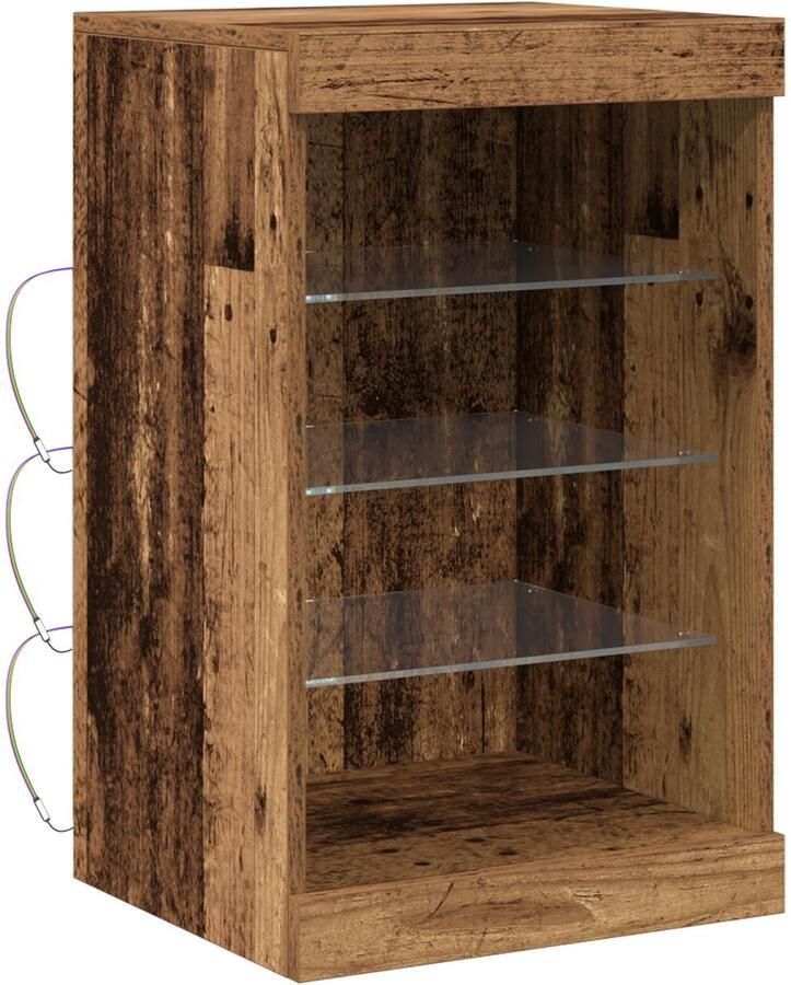 VidaXL Buffetkast Oude hout Massief grenenhout Middelgroot Opslag - Foto 2