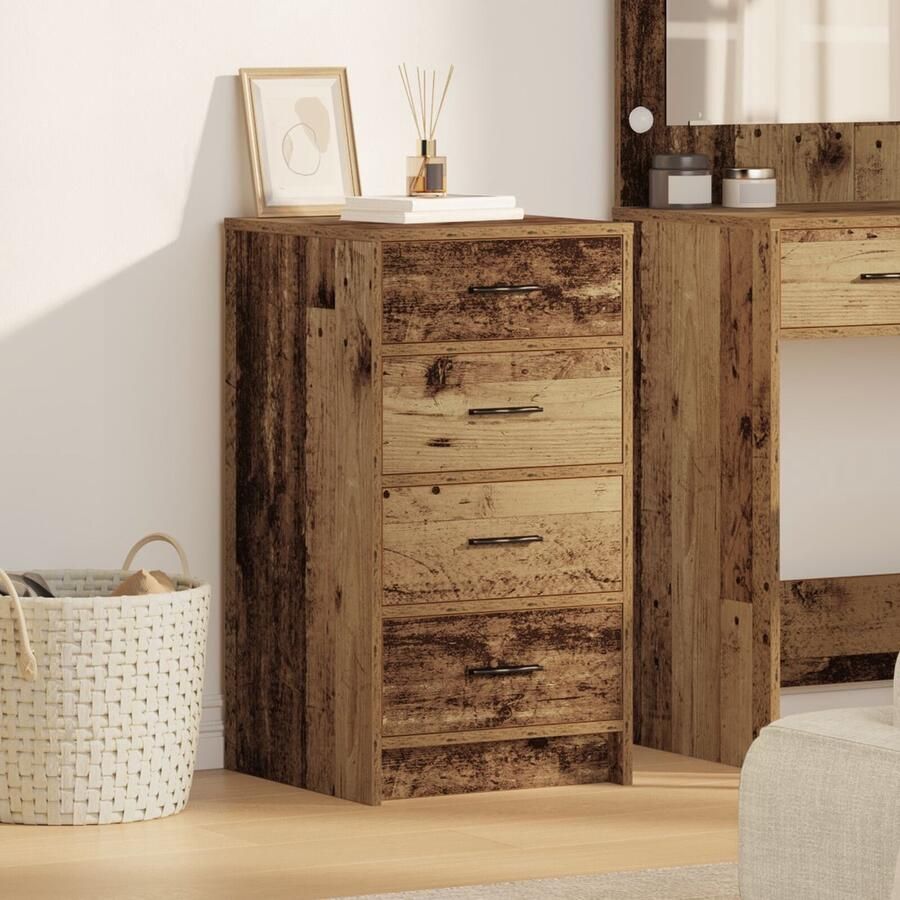 VidaXL Dressoir Oud hout Massief Gerecycled Hout 40 x 41 x 75 cm Buffet