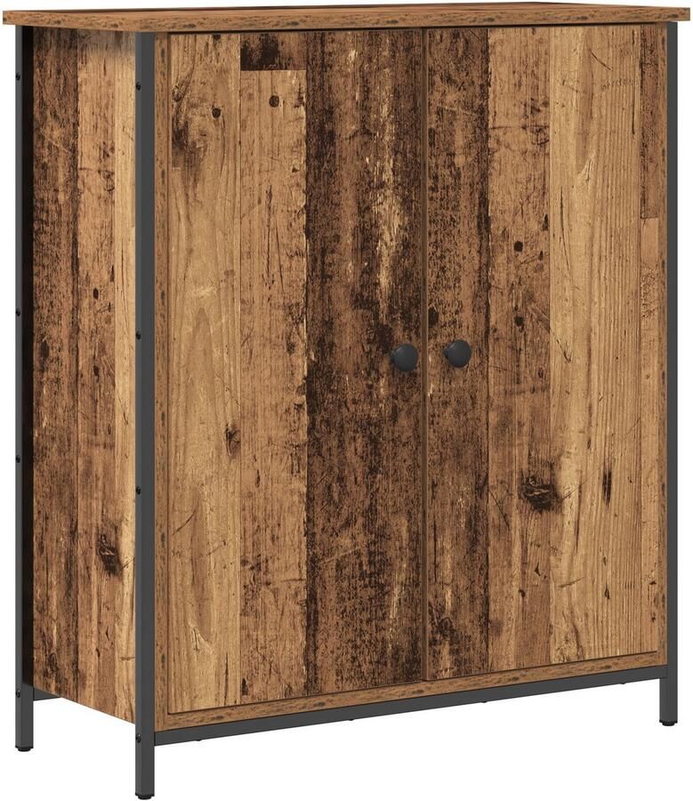 VidaXL Sideboard Oud Hout 70x30x80 cm Houtcomposiet en Staal - Foto 2