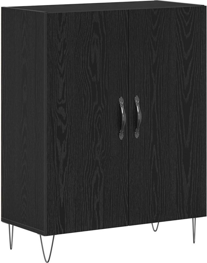 VidaXL Sideboard Zwart eiken Bewerkt hout 69 5 x 34 x 90 cm - Foto 2