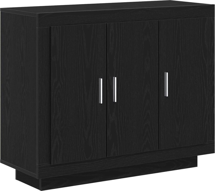 VidaXL Dressoir Zwart eiken Geengineerd hout Medium Buffetdressoir - Foto 2