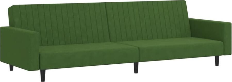 The Living Store Slaapbank Velvet 2-Zits Donkergroen 220 x 84.5 x 69 cm Omkeerbare Rugleuning Slaapbank Tweezitter Velvet Sofa Donkere Groene Bank Lounge Meubilair - Foto 2