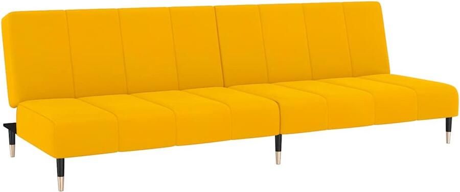 VidaXL Slaapbank 2-zits fluweel geel