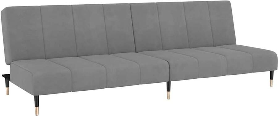 Vida XL Slaapbank 2-zits fluweel lichtgrijs SKU: 375774 - Foto 10