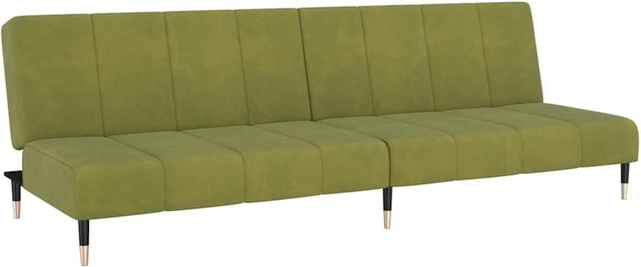 VidaXL Slaapbank 2-zits fluweel lichtgroen