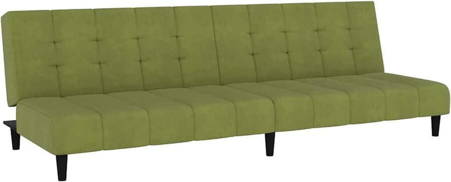 VidaXL Slaapbank 2-zits fluweel lichtgroen